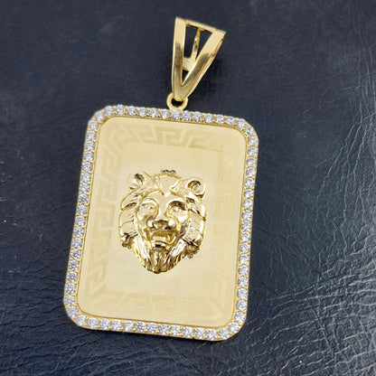 Gold Lion Head Pendant Necklace , 10K Yellow Gold Lion Necklace, Lion Head Pendant, Gold Lion Jewelry, King Lion Gold Dainty Animal Pendant