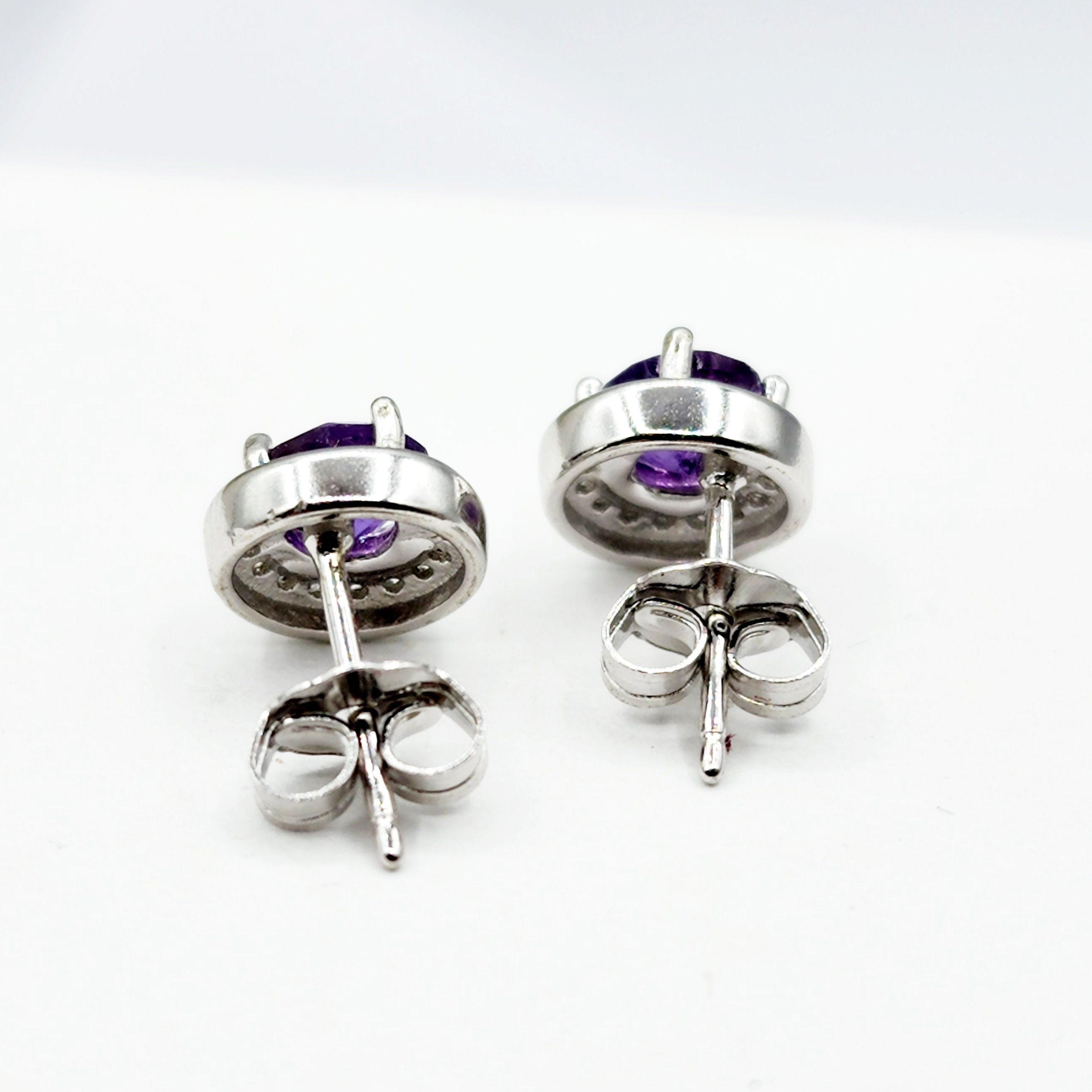 925 Sterling Silver with Natural Gemstones Stud Earrings, Silver Genuine Gemstone 5x5mm Matching Birthstone Earrings and Necklace For Women