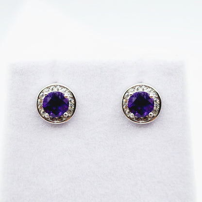 925 Sterling Silver with Natural Gemstones Stud Earrings, Silver Genuine Gemstone 5x5mm Matching Birthstone Earrings and Necklace For Women