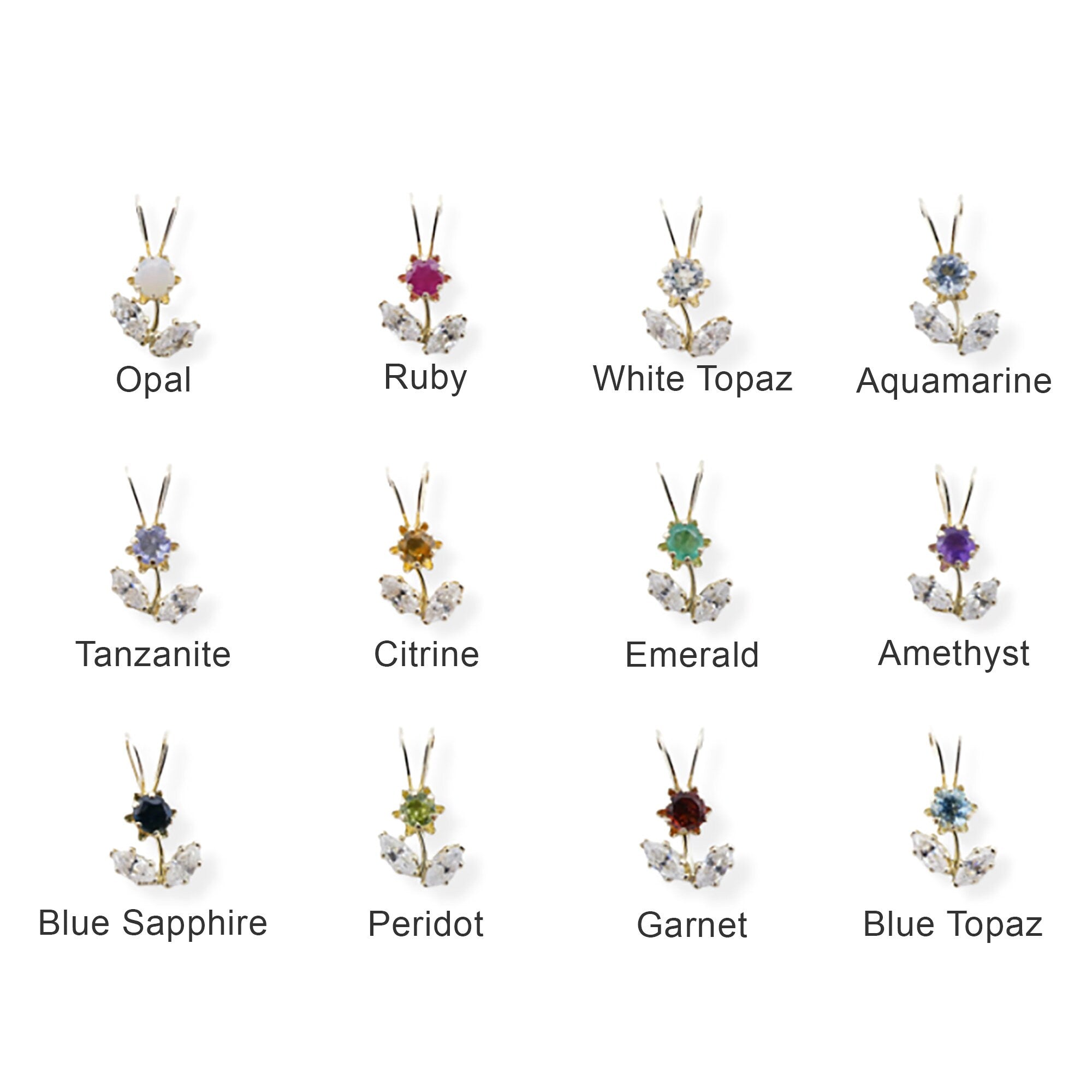 Cubic Zirconia Pendant | 10K Yellow Gold Pink and White Cubic Zirconia Flower Pendant