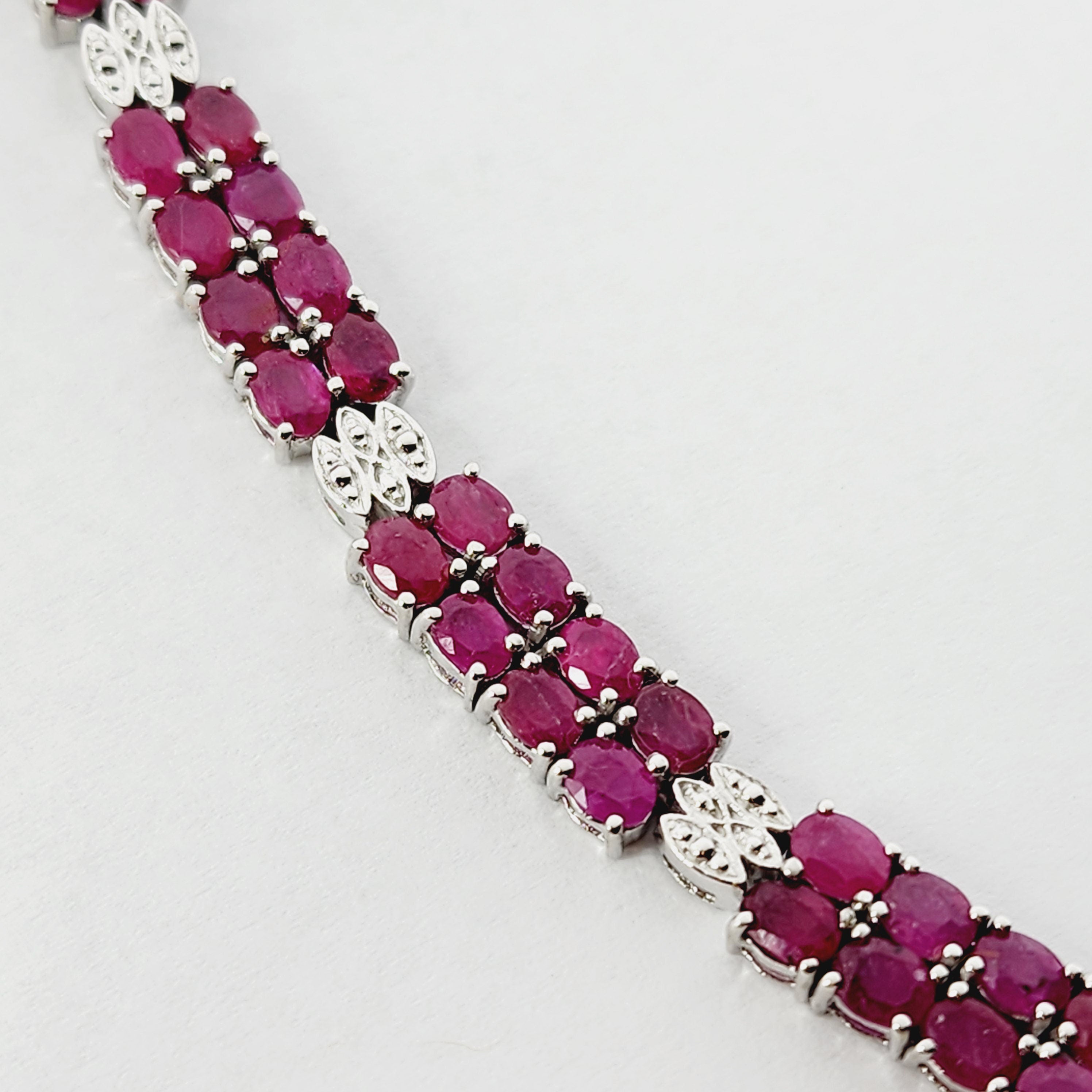 Sterling Silver Ruby Bracelet, 925 Silver Genuine Ruby Bracelet, July Birthstone, Bracelet for Women, Dainty Gemstone Bracelet Girlfriend