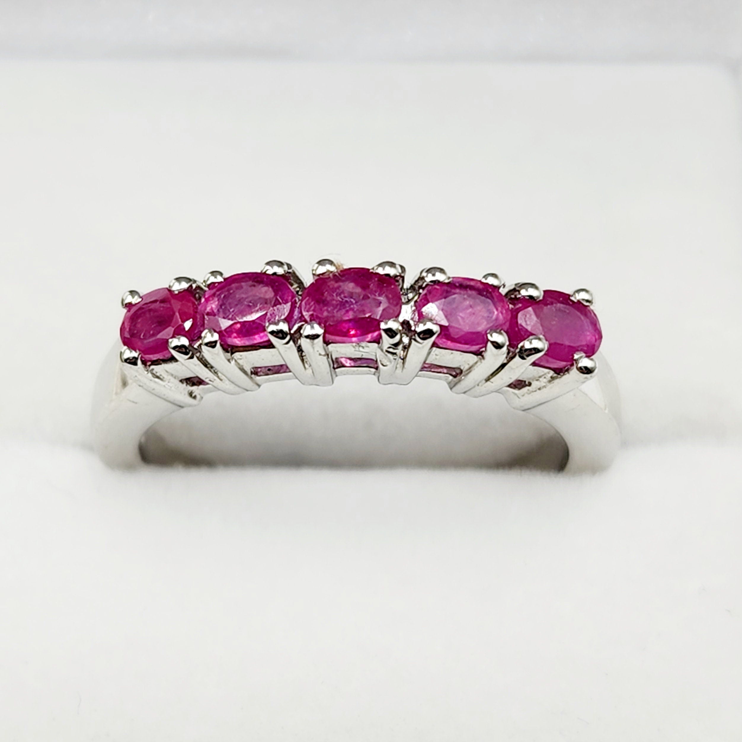 925 Sterling Silver Natural Ruby 1.0ct Ring, July Birthstone, Birthday Gift for her, Silver Ruby Ring Jewelry for Women, Mom's Birthday Gift