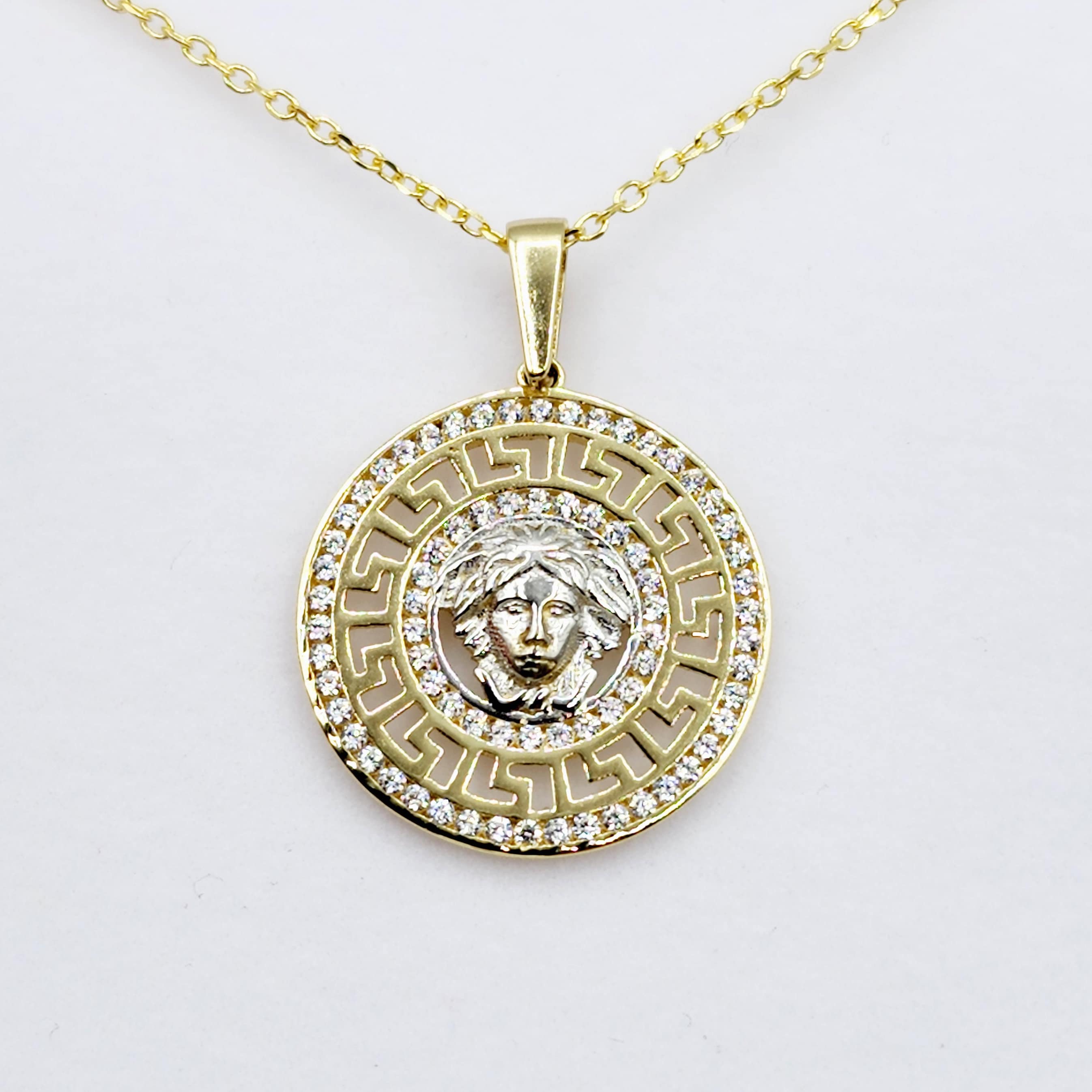 Gold Pendant Necklace, 10K Yellow Gold Pendant With CZ, Dainty Gold For Men and Women, Unisex Necklace