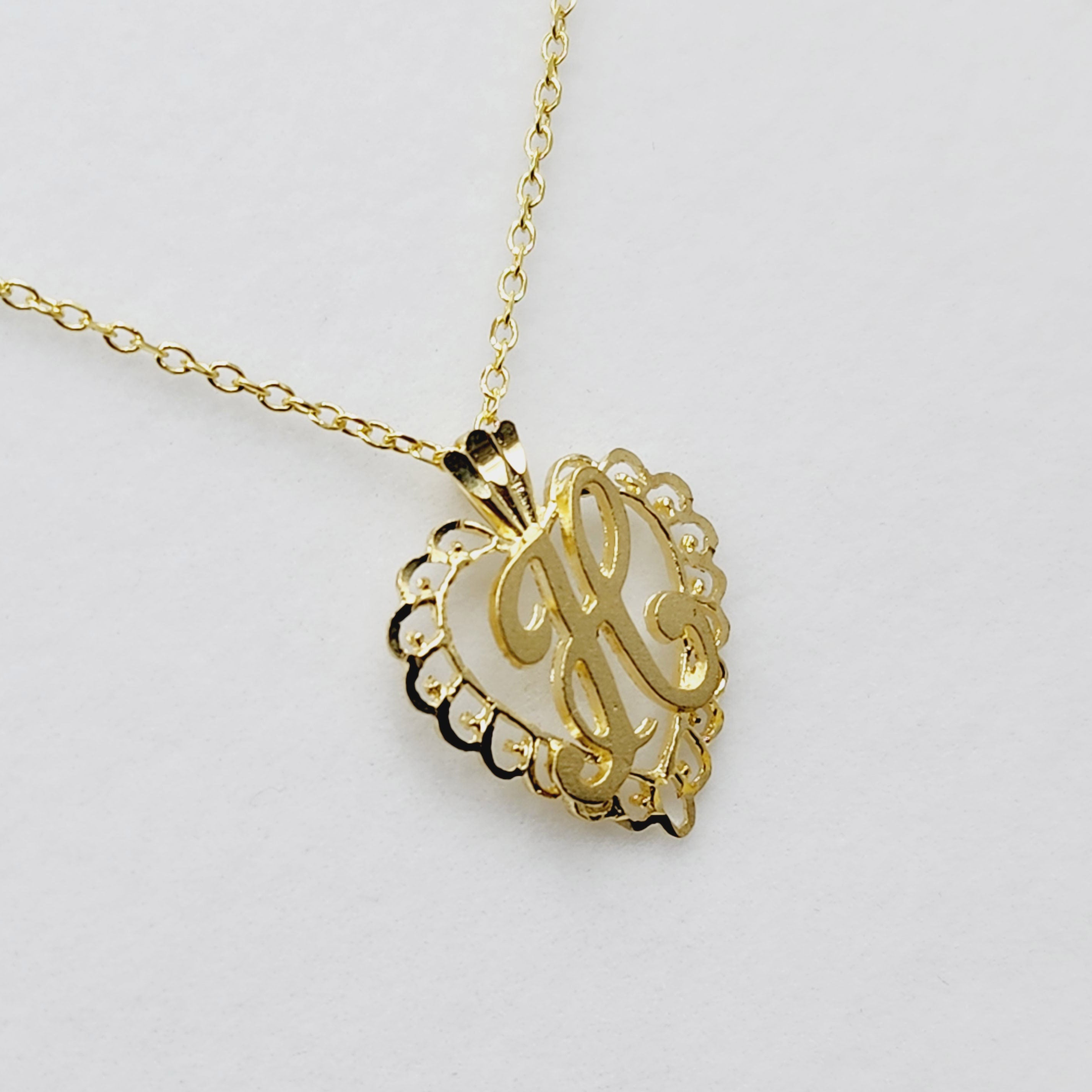 Gold Letter Pendant Necklace, 10K Yellow Gold Letter H Pendant, Dainty Gold Letter Necklace, Gift for Her, Birthday Gift