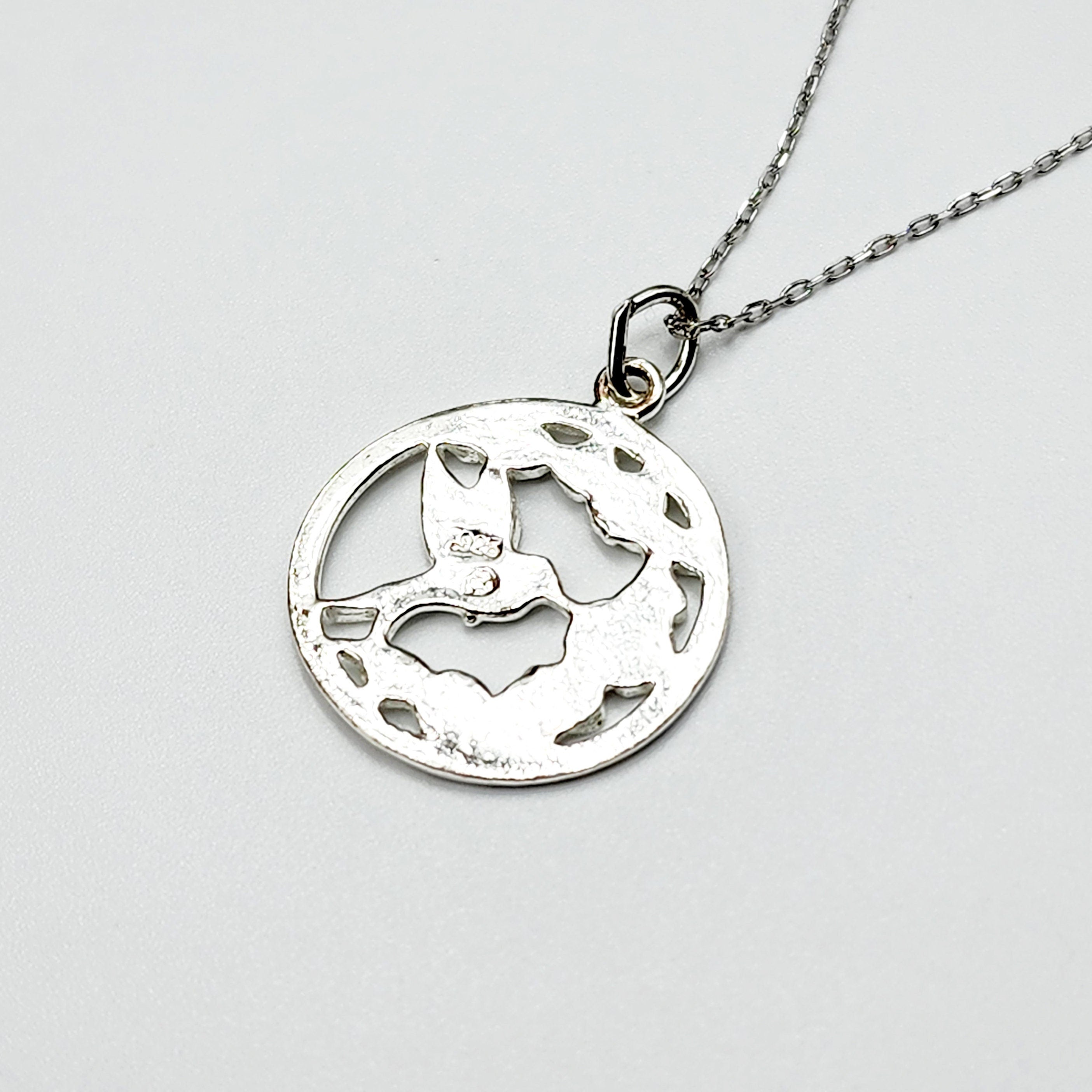 925 Silver Elements Bird, Floral Pendant Necklace, Sterling Silver Bird Pendant For Gift