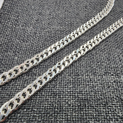 925 Sterling Silver Curb Chain ,5.4mm, 22 inches, Solid Silver Heavy Chain Necklace  for Men or Women, Simple Everyday High Quality Chain