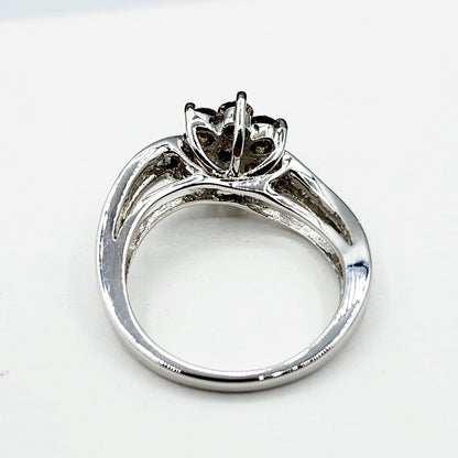 Diamond Ring For Women, Wedding Diamond Ring, 10kt White  Gold Ring with Brown Diamonds 1.00ct, Women Ring, Promise Ring, Anniversary Ring