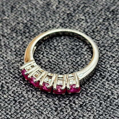 925 Sterling Silver Natural Ruby 1.0ct Ring, July Birthstone, Birthday Gift for her, Silver Ruby Ring Jewelry for Women, Mom's Birthday Gift