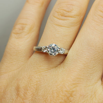 Silver CZ Ring,  925 Sterling Silver Cubic Zirconia Ring, Gift for Girlfriend, Gemstone Rings