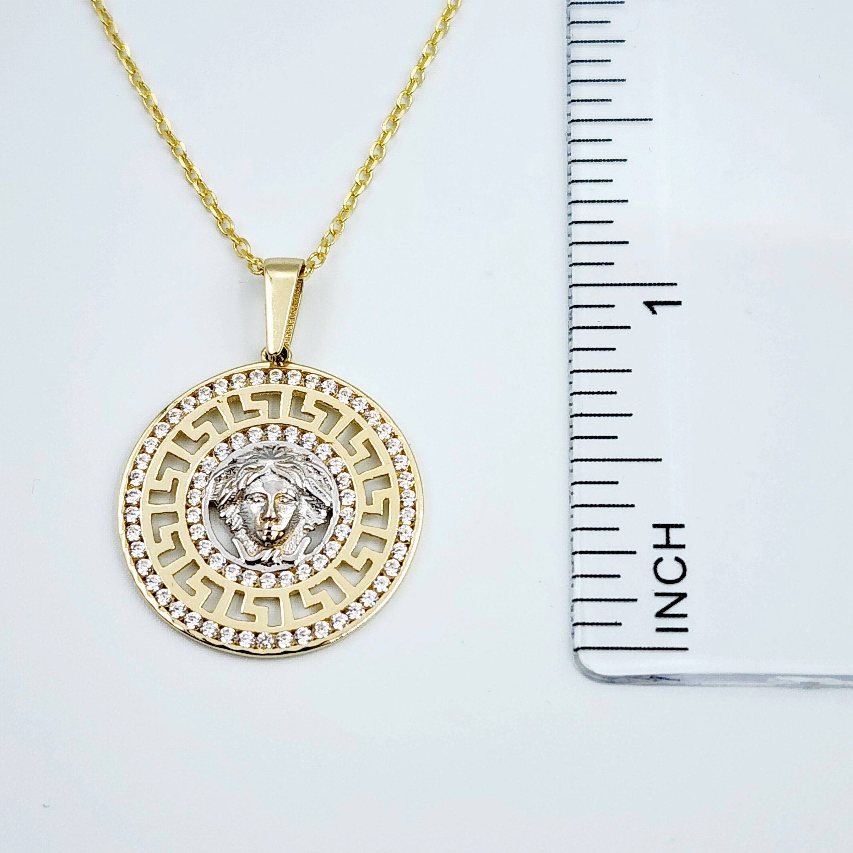 Gold Pendant Necklace, 10K Yellow Gold Pendant With CZ, Dainty Gold For Men and Women, Unisex Necklace