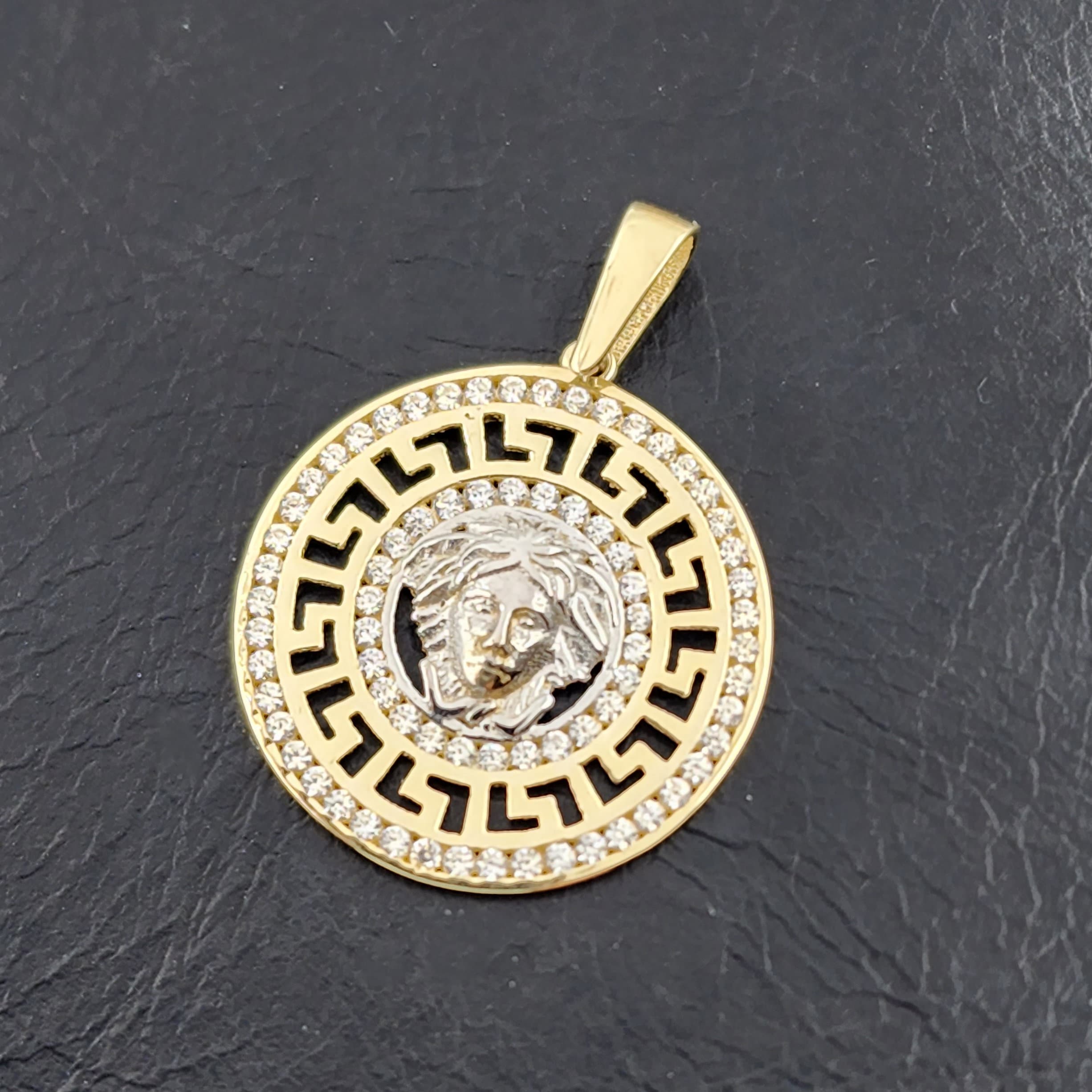 Gold Pendant Necklace, 10K Yellow Gold Pendant With CZ, Dainty Gold For Men and Women, Unisex Necklace