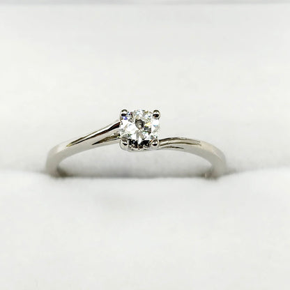Handmade Platinum Natural Diamond Ring (0.22ct) 4mm– Wedding, Birthstone, Promise Ring, Perfect Ring with Luxury Diamond Ring