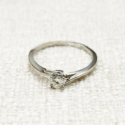 Handmade Platinum Natural Diamond Ring (0.22ct) 4mm– Wedding, Birthstone, Promise Ring, Perfect Ring with Luxury Diamond Ring