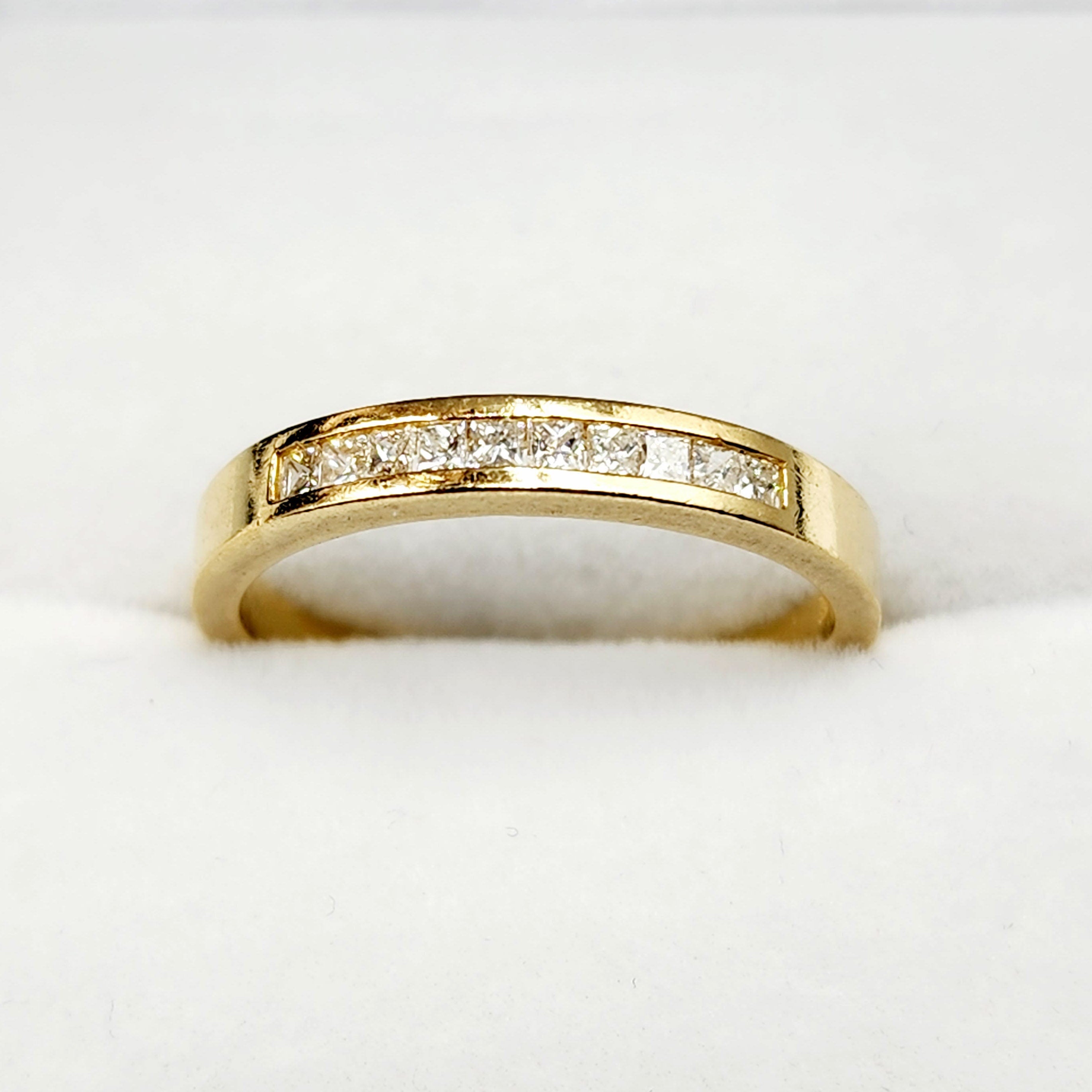 Gold Diamond Ring, 14K Yellow Gold Natural Diamond Ring,