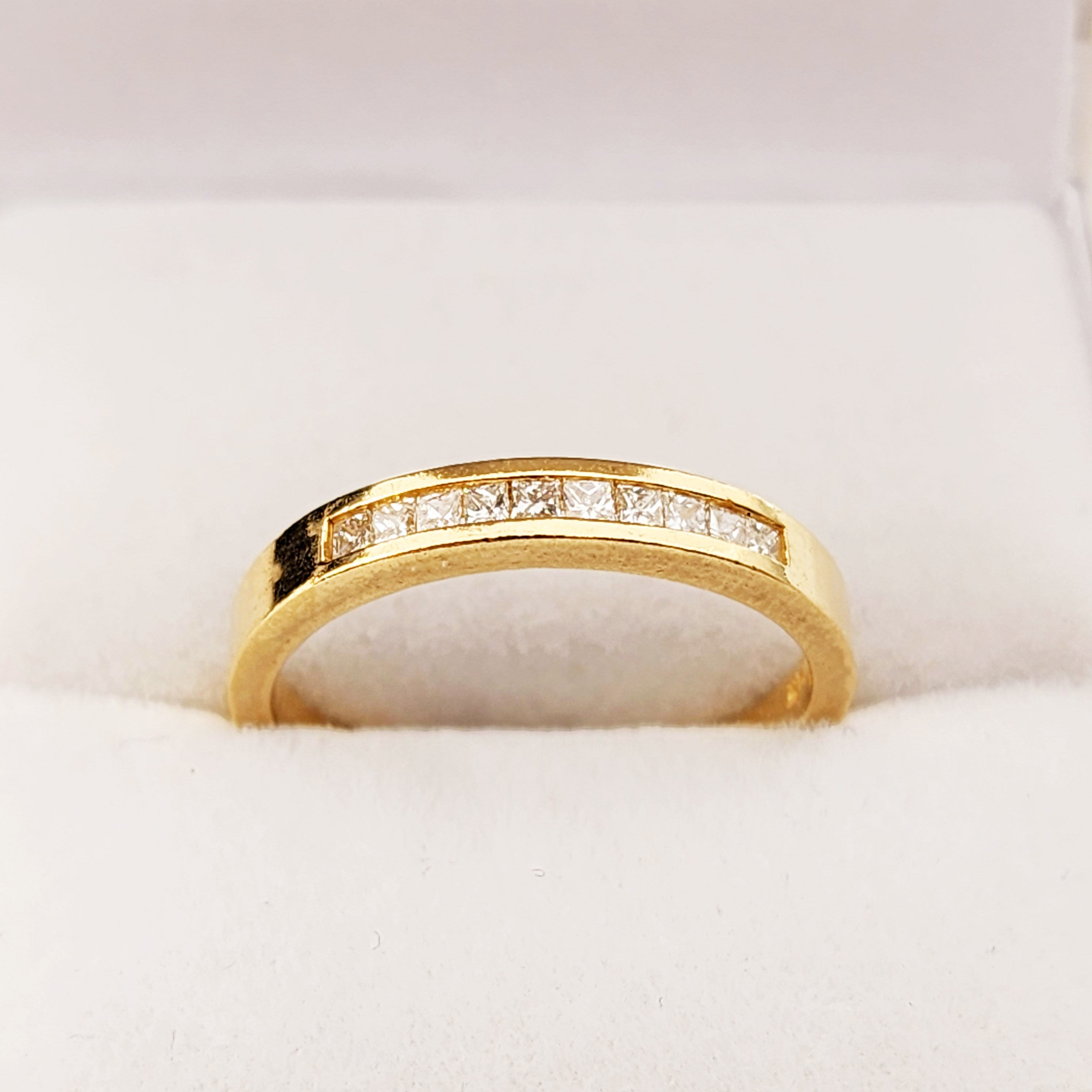 Gold Diamond Ring, 14K Yellow Gold Natural Diamond Ring,