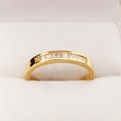 Gold Diamond Ring, 14K Yellow Gold Natural Diamond Ring,