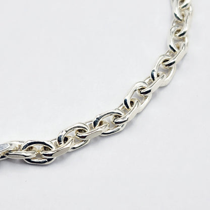 925 Sterling Silver Rolo Bracelet 3.7mm, 8 inches Bracelet Unisex, Solid Silver Bracelet for Women Men Birthday Gift, Dainty Bracelet