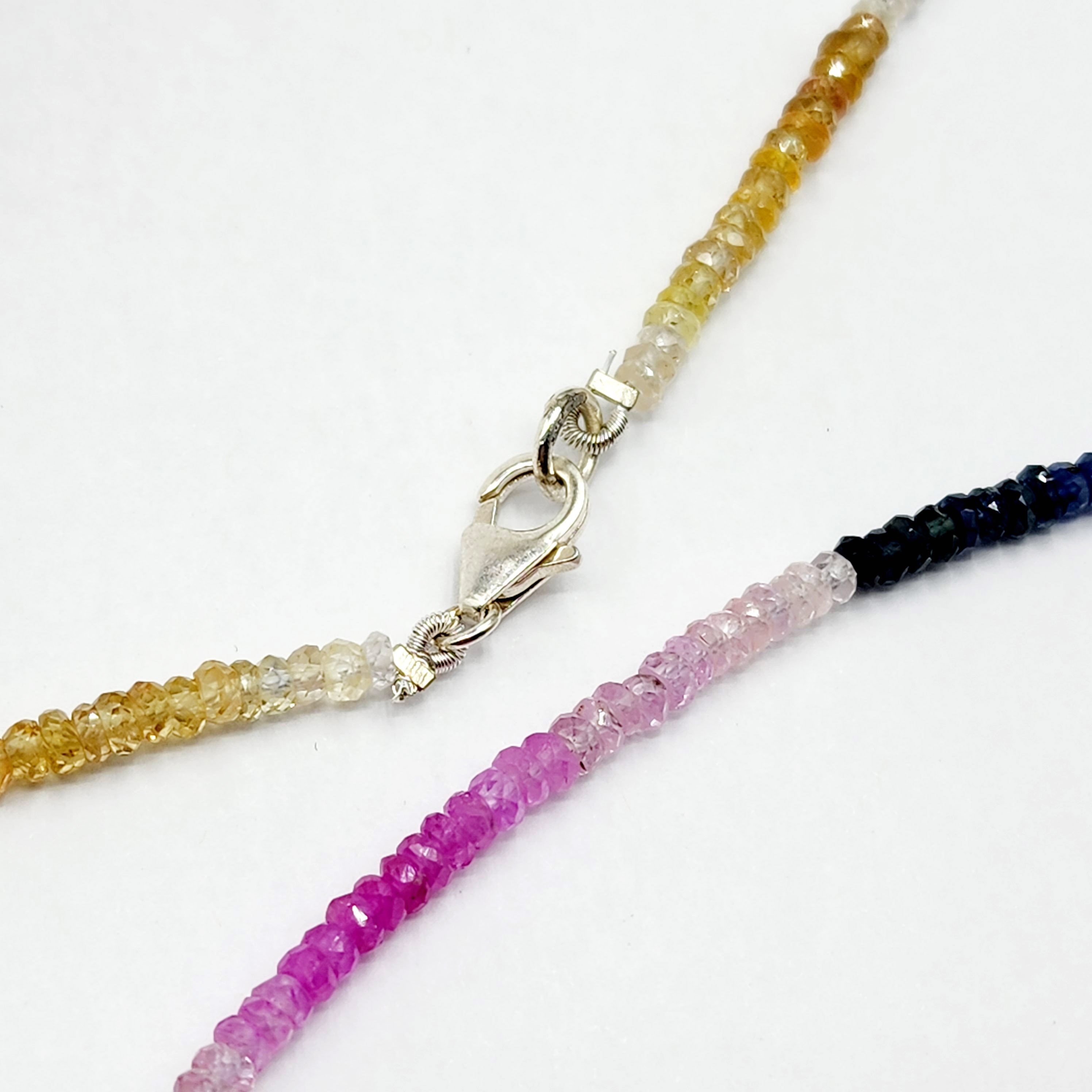 Sapphire and Ruby Necklace | Multicolor Natural Sapphire and Ruby (28.93cts) Necklace