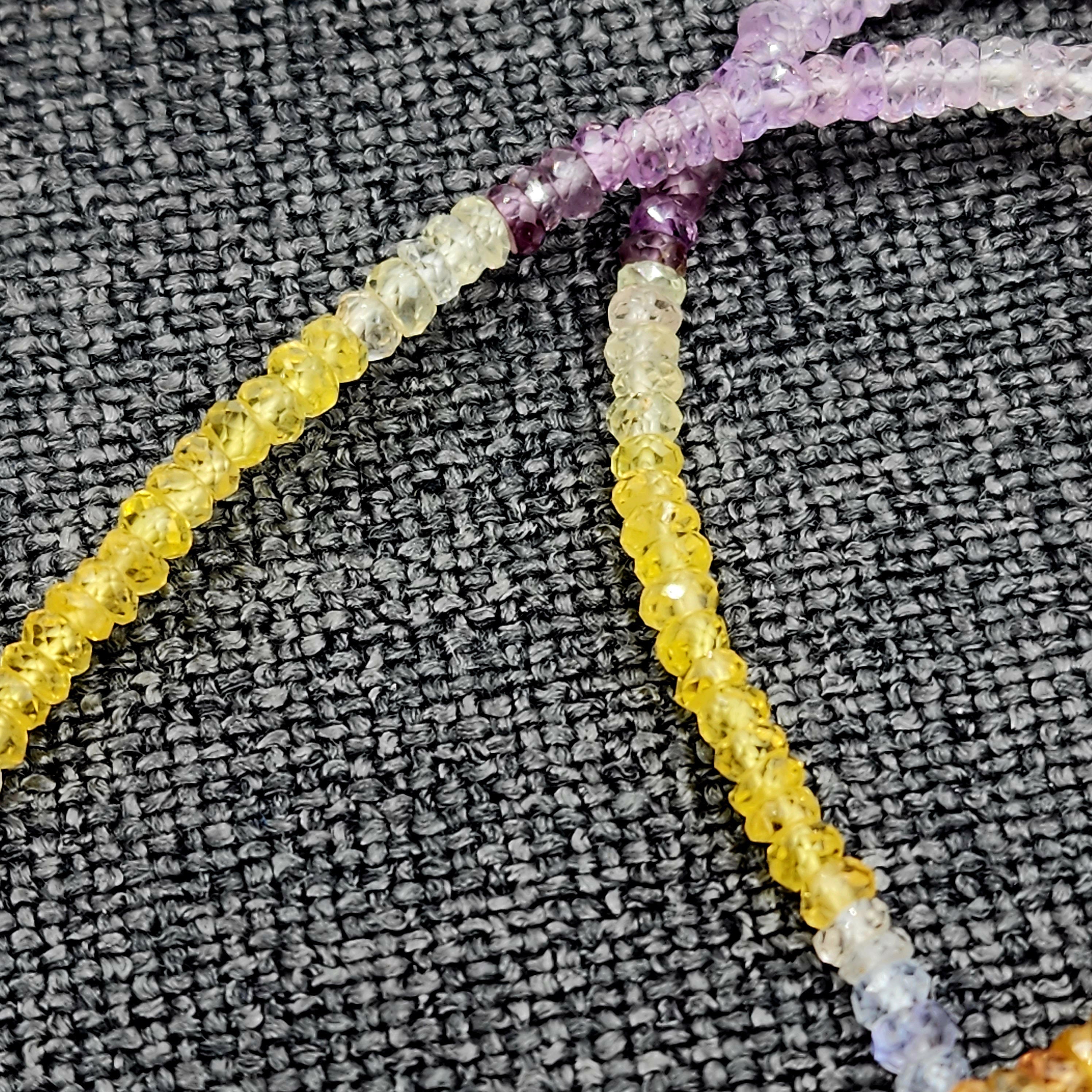 Sapphire and Ruby Necklace | Multicolor Natural Sapphire and Ruby (28.93cts) Necklace