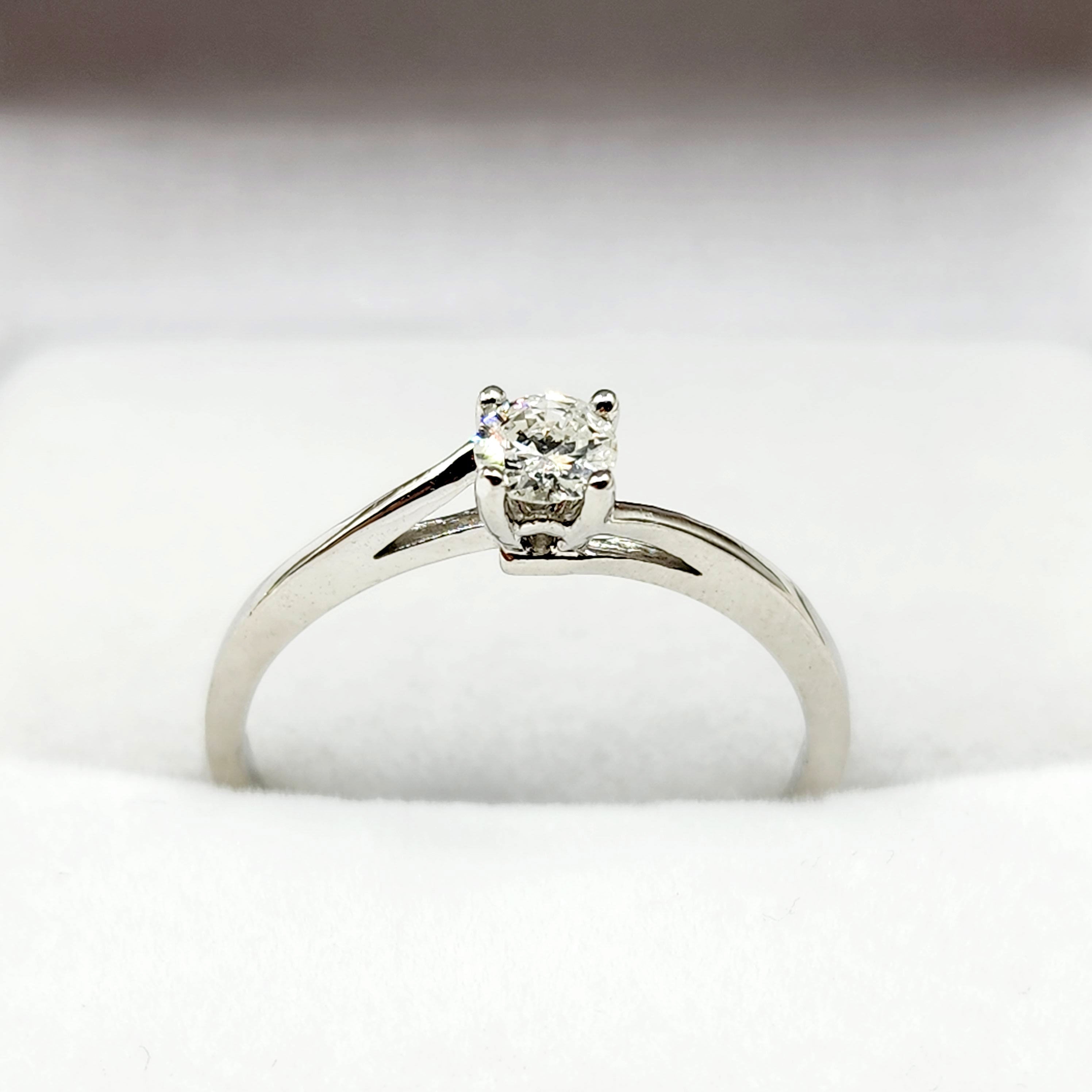Handmade Platinum Natural Diamond Ring (0.22ct) 4mm– Wedding, Birthstone, Promise Ring, Perfect Ring with Luxury Diamond Ring