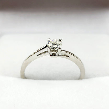 Handmade Platinum Natural Diamond Ring (0.22ct) 4mm– Wedding, Birthstone, Promise Ring, Perfect Ring with Luxury Diamond Ring
