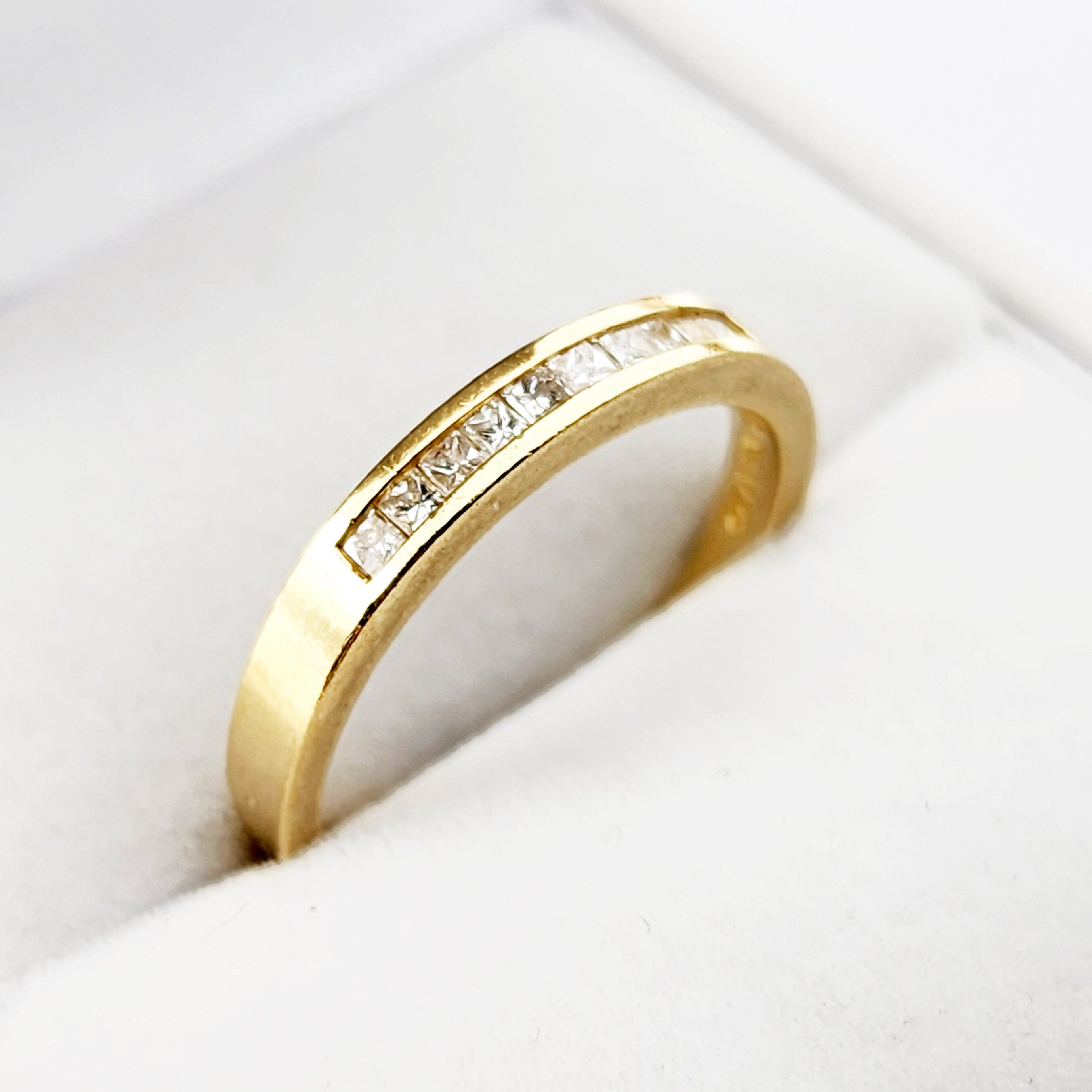 Gold Diamond Ring, 14K Yellow Gold Natural Diamond Ring,
