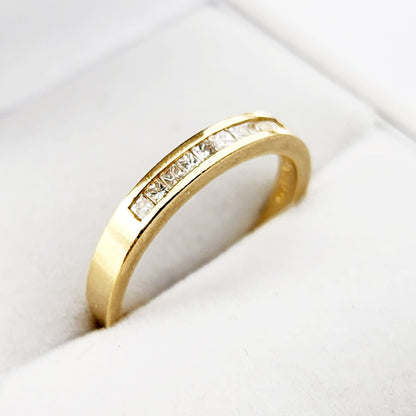 Gold Diamond Ring, 14K Yellow Gold Natural Diamond Ring,
