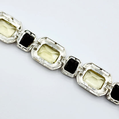 Sterling Silver Lemon and Smokey Quartz 44cts Bracelet for Women, Dainty Natural Gemstones Bracelet For Her, Big Gemstone Bracelet Jewelry
