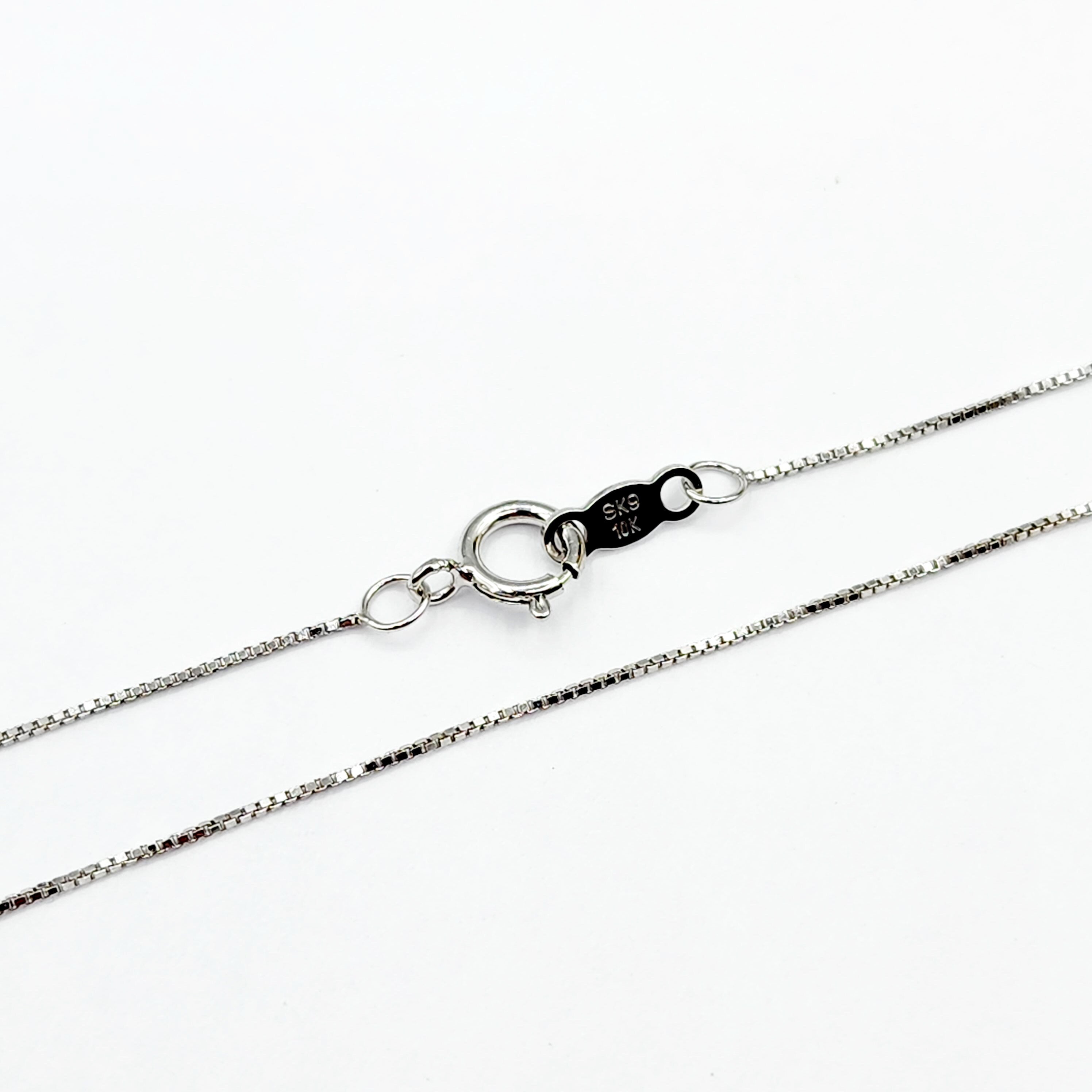10K White Gold Diamond Pendant Necklace, April Birthstone, Gift for her, Sparkling Diamonds Pendant, Jewelry for Women