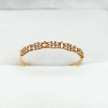 Rose Gold Diamond Ring, 10K Rose Gold Natural Diamond Ring, Engagement Rings, Thin Gold Ring For Her, Delicate ring for Women