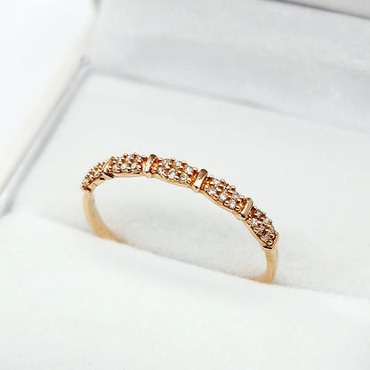 Rose Gold Diamond Ring, 10K Rose Gold Natural Diamond Ring, Engagement Rings, Thin Gold Ring For Her, Delicate ring for Women