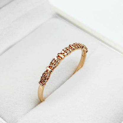 Rose Gold Diamond Ring, 10K Rose Gold Natural Diamond Ring, Engagement Rings, Thin Gold Ring For Her, Delicate ring for Women