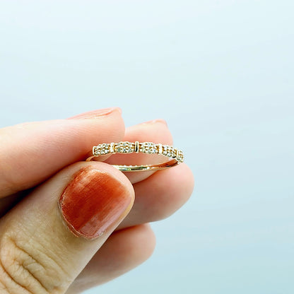 Rose Gold Diamond Ring, 10K Rose Gold Natural Diamond Ring, Engagement Rings, Thin Gold Ring For Her, Delicate ring for Women