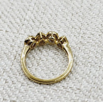 Diamond Gold Ring | 10K Yellow Gold Natural Diamond 0.40ct Ring, Rings For Women, Wedding Ring, Anniversary Gift