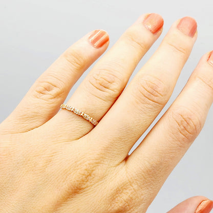 Rose Gold Diamond Ring, 10K Rose Gold Natural Diamond Ring, Engagement Rings, Thin Gold Ring For Her, Delicate ring for Women