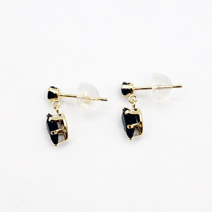 14K Yellow Gold Blue Sapphire Stud Earrings, Birthday Gifts For Her, Jewelry Gifts, September Birthstone Jewelry, Precious Stone Earrings