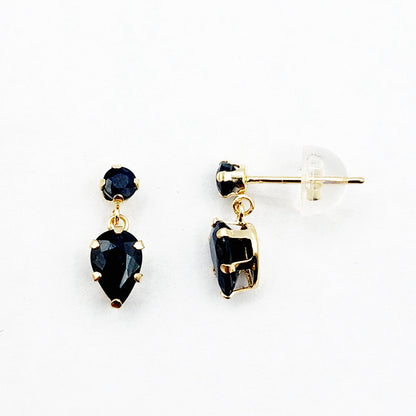 14K Yellow Gold Blue Sapphire Stud Earrings, Birthday Gifts For Her, Jewelry Gifts, September Birthstone Jewelry, Precious Stone Earrings