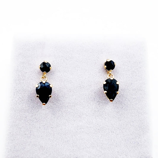 14K Yellow Gold Blue Sapphire Stud Earrings, Birthday Gifts For Her, Jewelry Gifts, September Birthstone Jewelry, Precious Stone Earrings