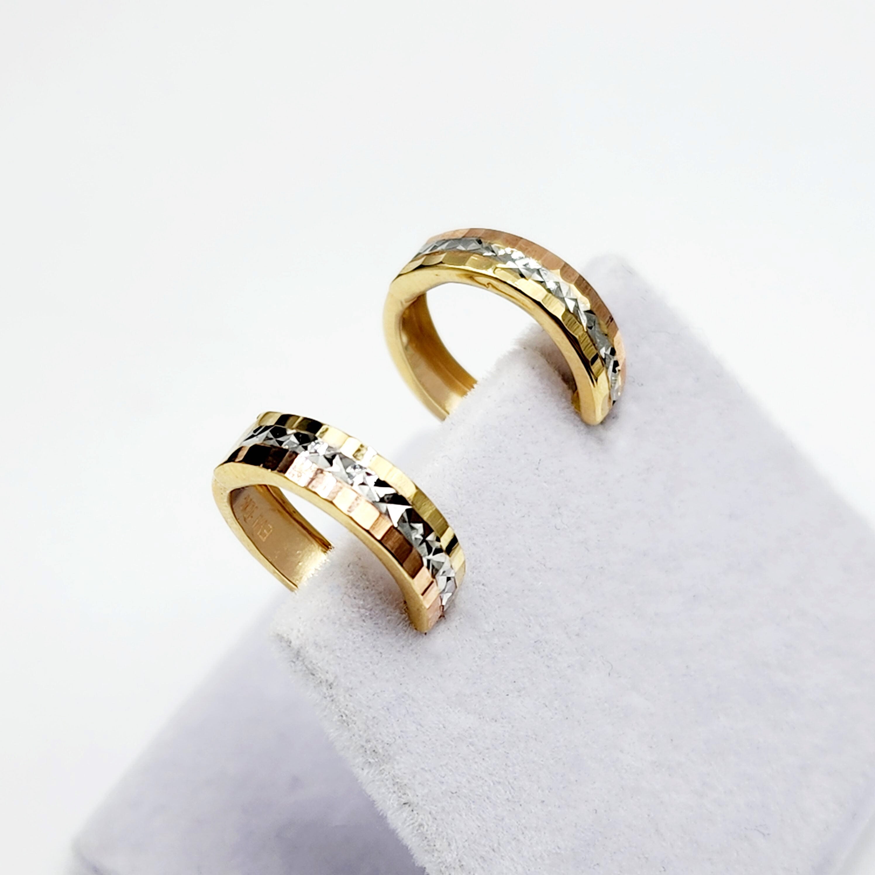 Gold Hoop Women’s Earrings, 10K Yellow Gold Circle Earrings , Gold Small Hoops 14mm Thick Earrings