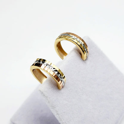 Gold Hoop Women’s Earrings, 10K Yellow Gold Circle Earrings , Gold Small Hoops 14mm Thick Earrings