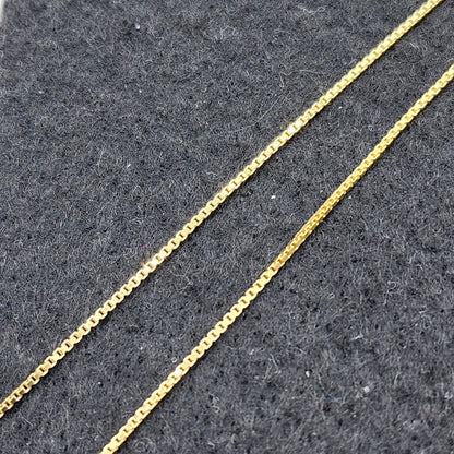 Solid Gold Box Chain , 10K Yellow Gold Box Chain 1mm, Solid Gold Box Chain, Classic Gold Jewelry, Luxury Chain, Solid Gold Chain Necklace