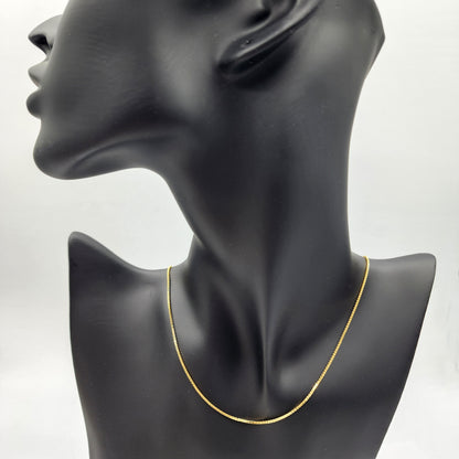 Solid Gold Box Chain , 10K Yellow Gold Box Chain 1mm, Solid Gold Box Chain, Classic Gold Jewelry, Luxury Chain, Solid Gold Chain Necklace
