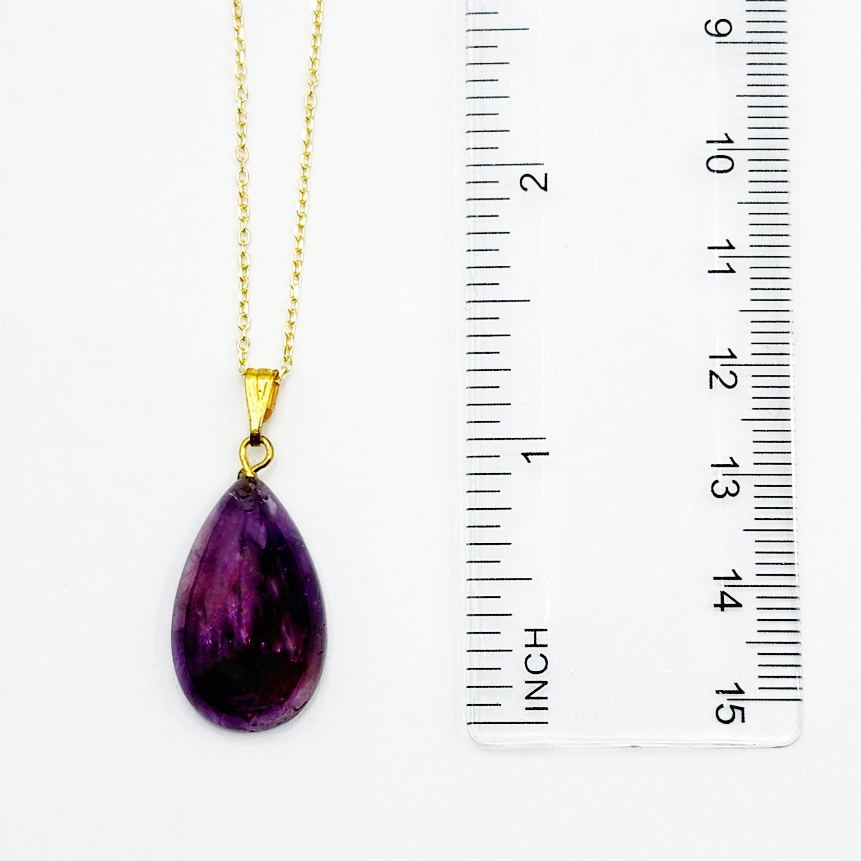 Silver Amethyst Pendant Necklace , Natural Amethyst Stone Pendant, February Birthstone, Handmade Pendant, Purple Pendant