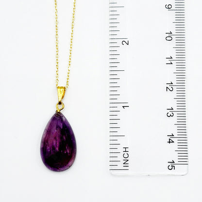 Silver Amethyst Pendant Necklace , Natural Amethyst Stone Pendant, February Birthstone, Handmade Pendant, Purple Pendant