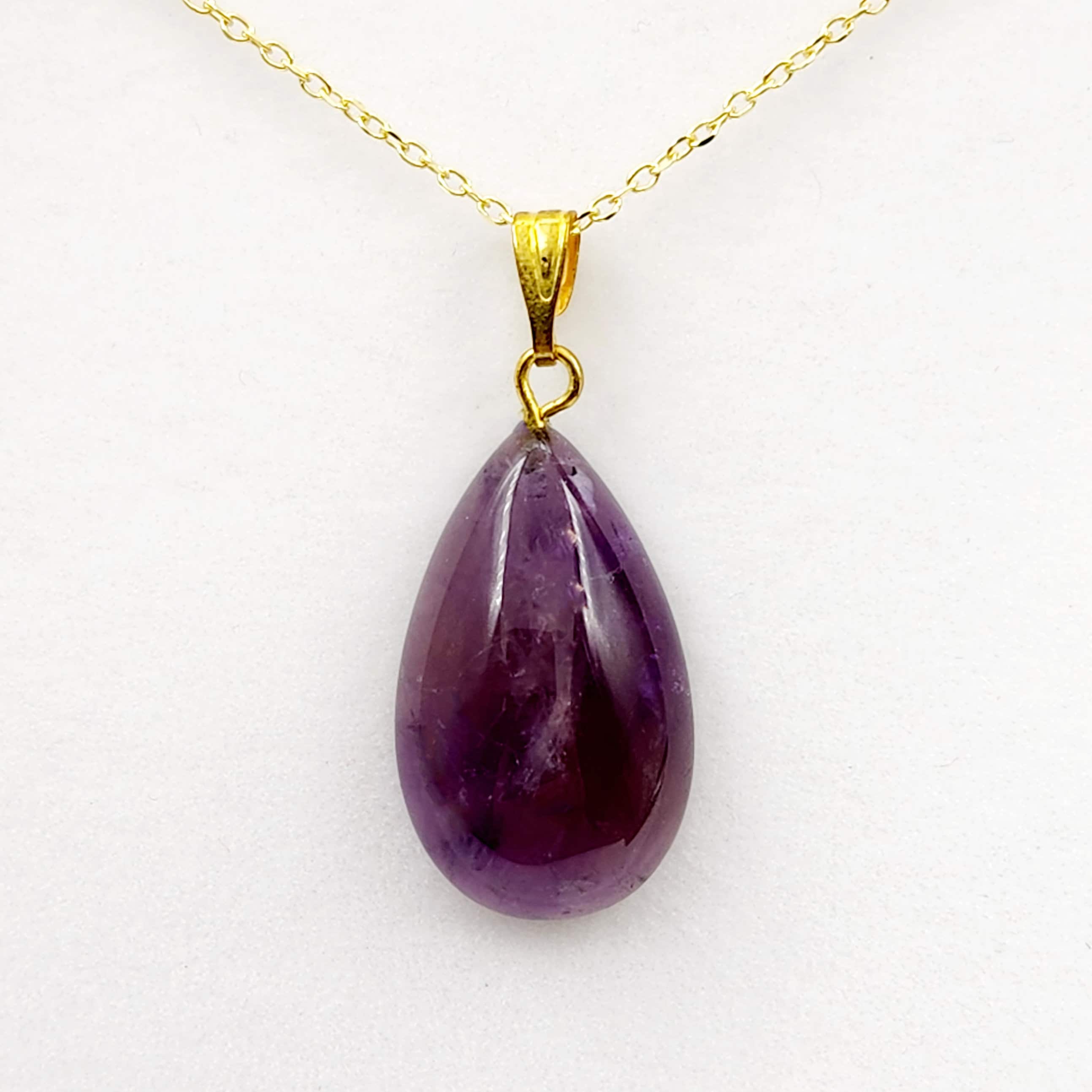 Silver Amethyst Pendant Necklace , Natural Amethyst Stone Pendant, February Birthstone, Handmade Pendant, Purple Pendant
