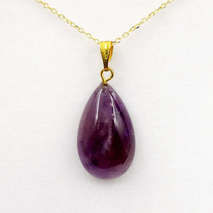 Silver Amethyst Pendant Necklace , Natural Amethyst Stone Pendant, February Birthstone, Handmade Pendant, Purple Pendant