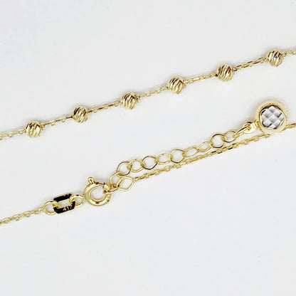 Gold Chain Necklace, 10K Yellow Gold Ball Necklace, Elegant Chain Jewelry for Timeless Statement, Modern Gold Jewelry, Stylish Gift for Her