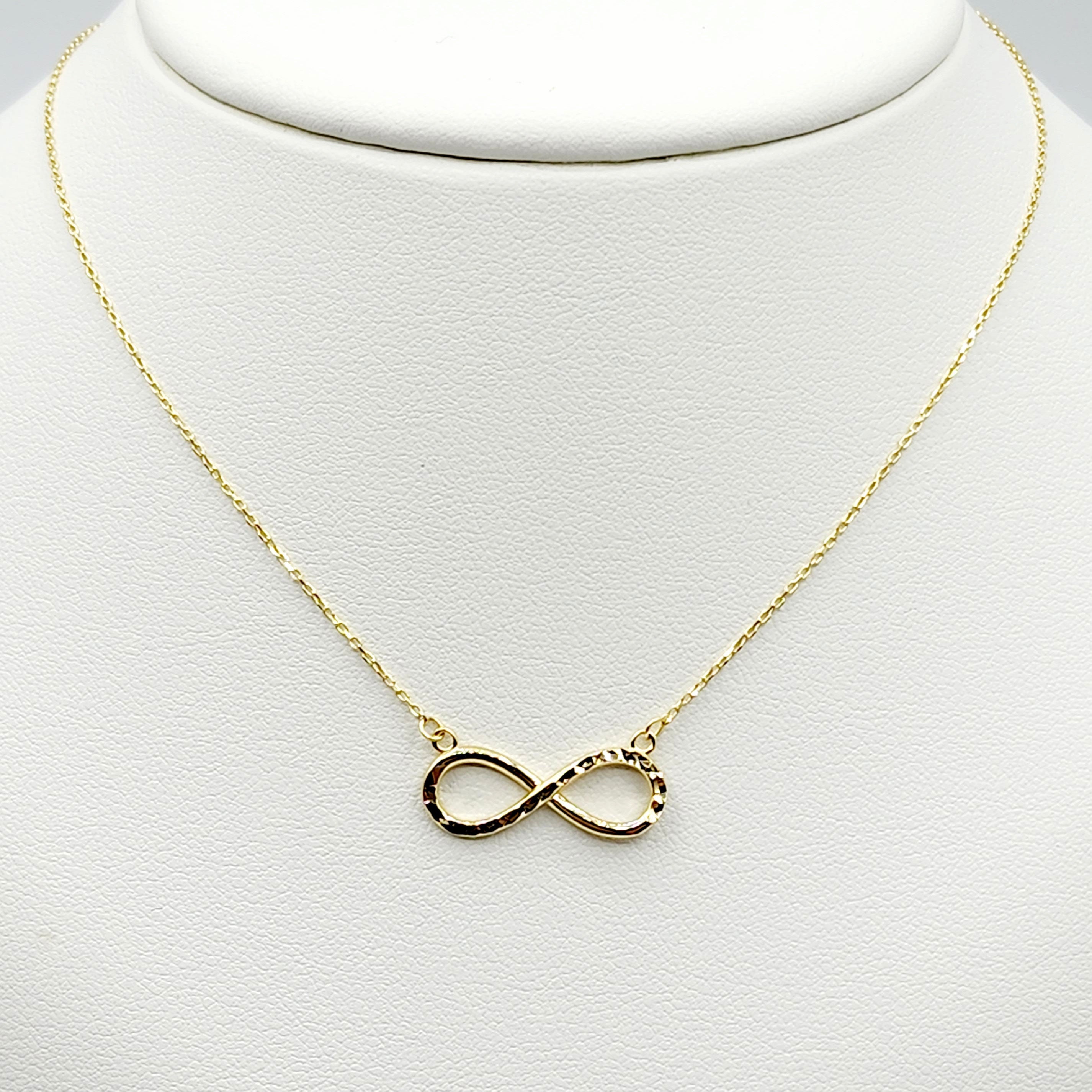 Infinity Gold Pendant ,10K Yellow Gold Infinity Necklace, Graduation Gift, Anniversary Gift, Eternity Pendant Charm, Christmas Gift for Her