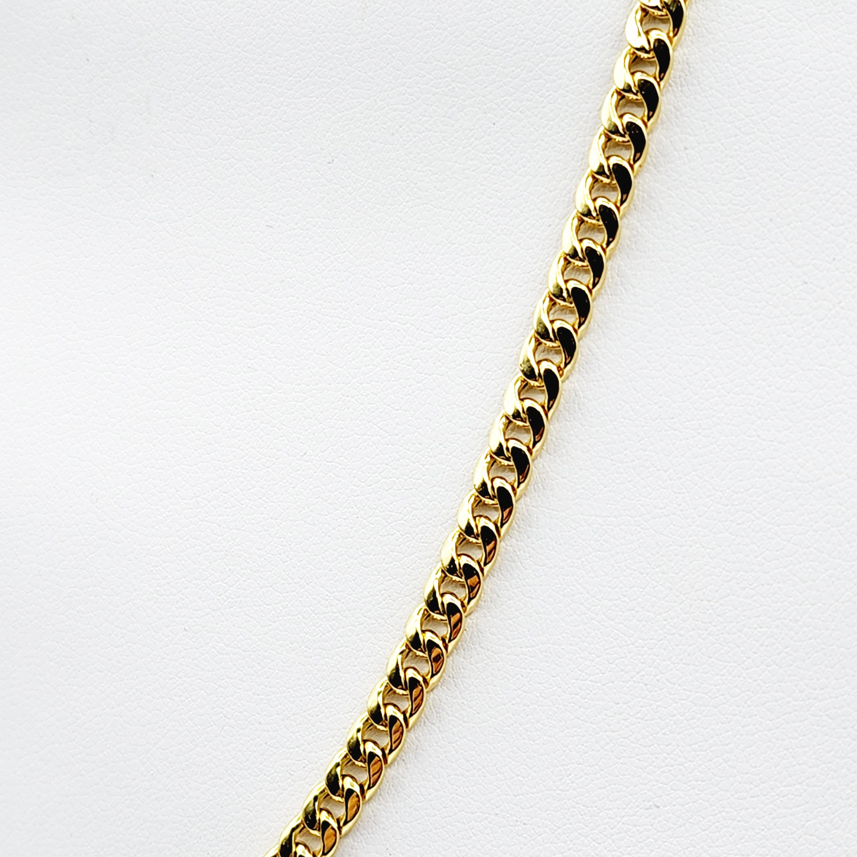 Gold Miami Cuban Chain | 10K Yellow Gold Miami Cuban Chain, 4.5mm, Curb Gold Chain For Men