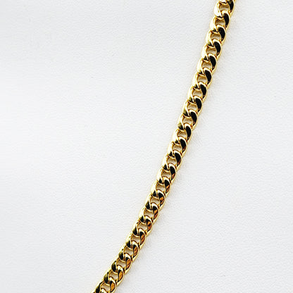 Gold Miami Cuban Chain | 10K Yellow Gold Miami Cuban Chain, 4.5mm, Curb Gold Chain For Men